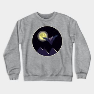 Bat in the moonlight Crewneck Sweatshirt